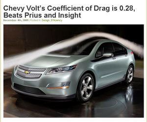 Chevy Volt Coefficient of Drag Chevy Volt's Coefficient of Drag