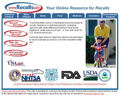Recalls.gov Recalls.gov